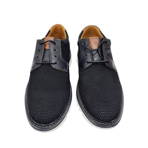 Men's Johnston & Murphy Algood Knit Plain Almond Toe Taupe Lace Up Shoes - Picture 6 of 13